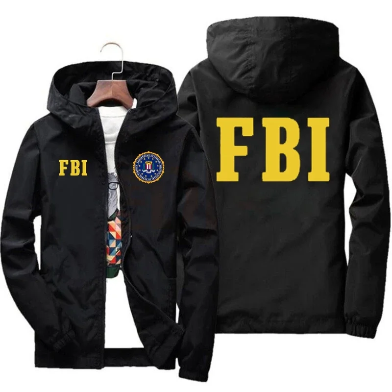 Outdoor Sport Brand Jacket - New Men's FBI Printed Outdoor Sport