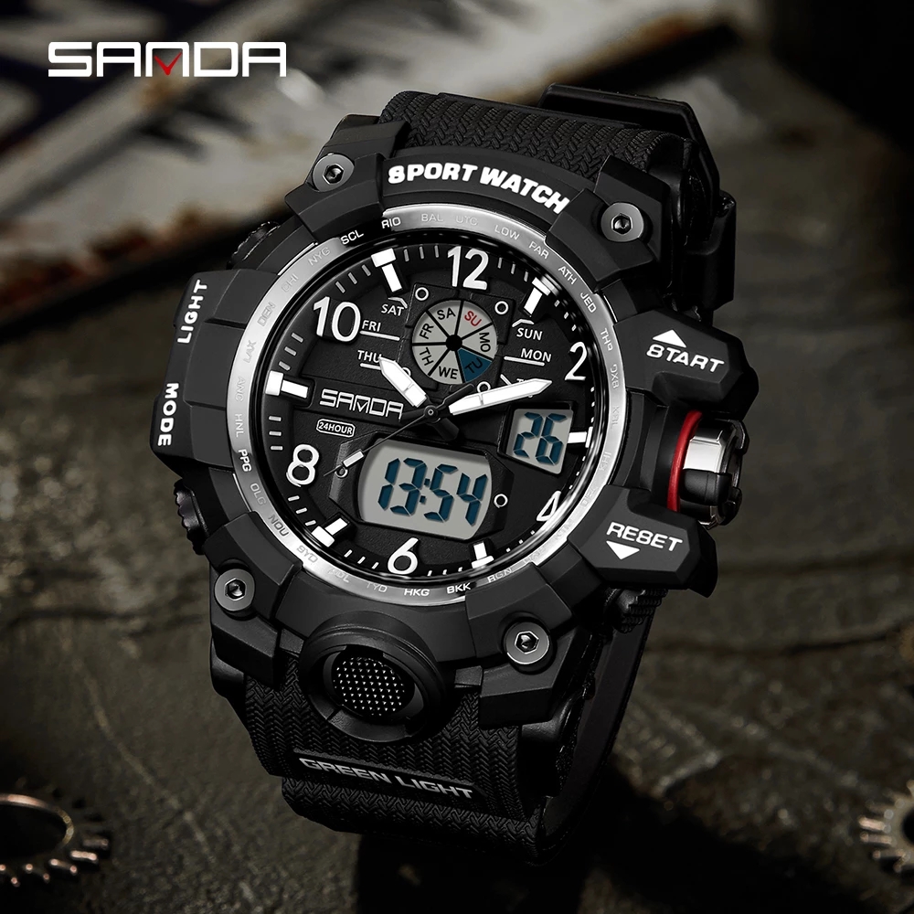 Outdoor Sport Smart Watch - SANDA 30169 Top Sports Men's Watch