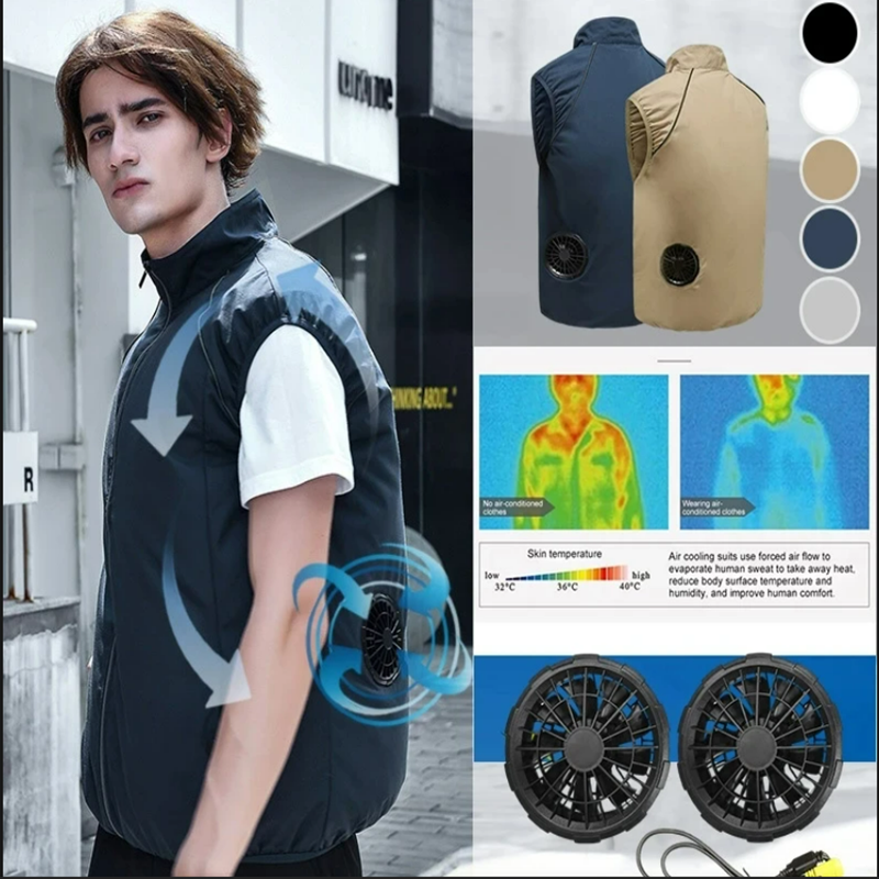 Outdoor Sport Brand Jacket - Summer Sport Fan Air Condition Cool