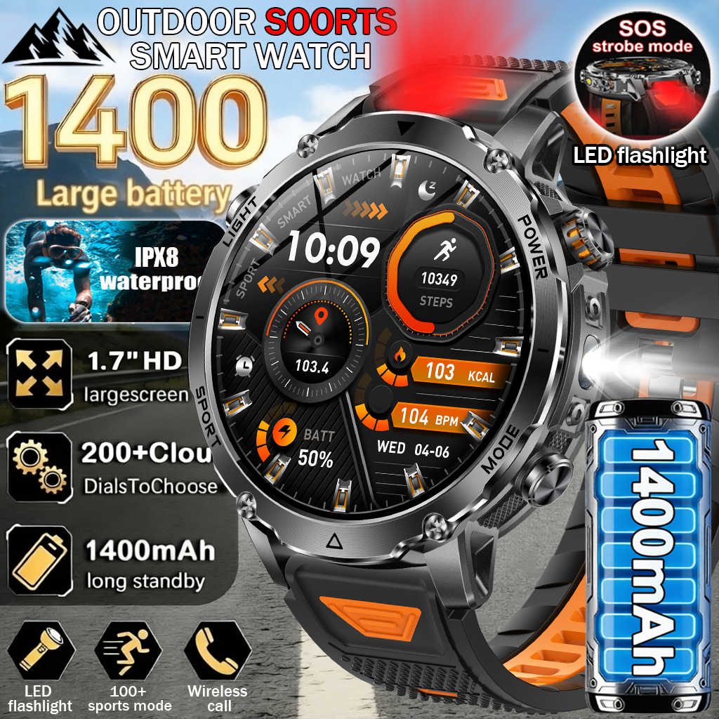 Outdoor Sport Smart Watch - 2026New Military Sports Smart Watch Men