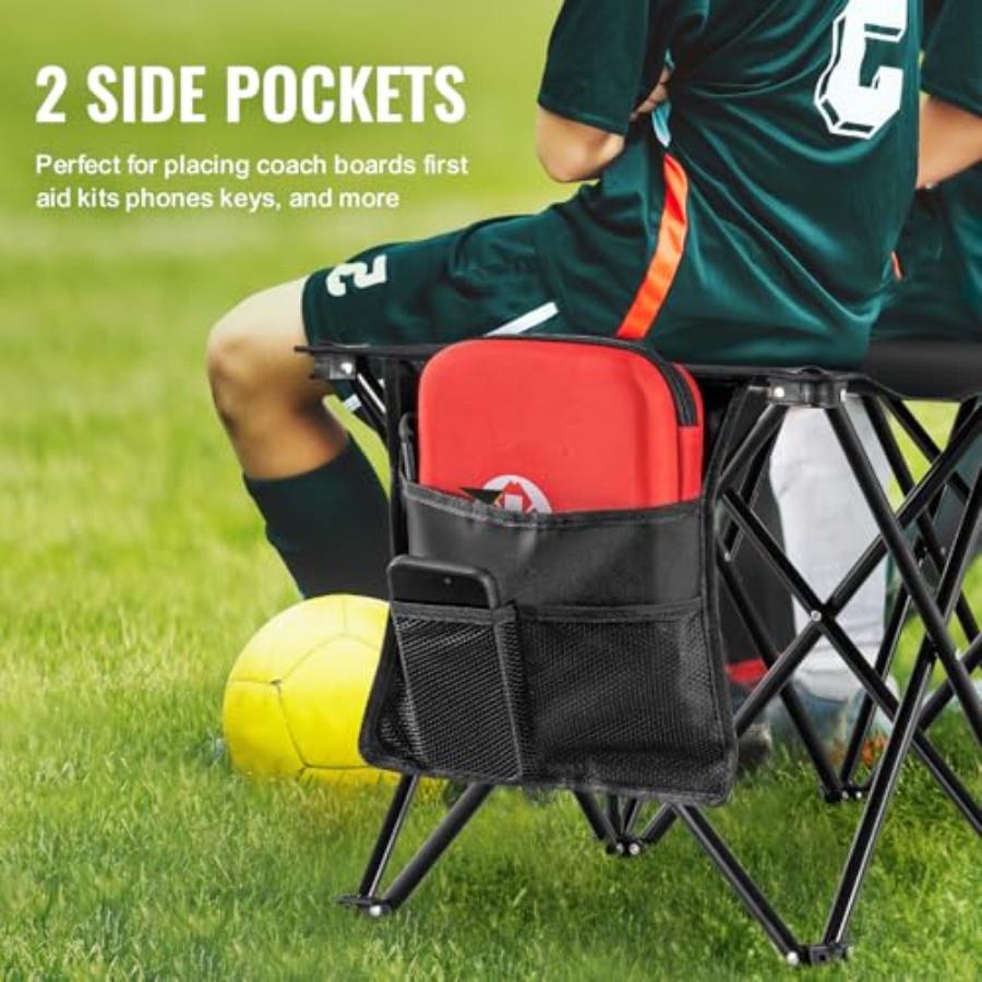 Portable Folding Bench 6 Seats - Outdoor Sport Bench recension och pris