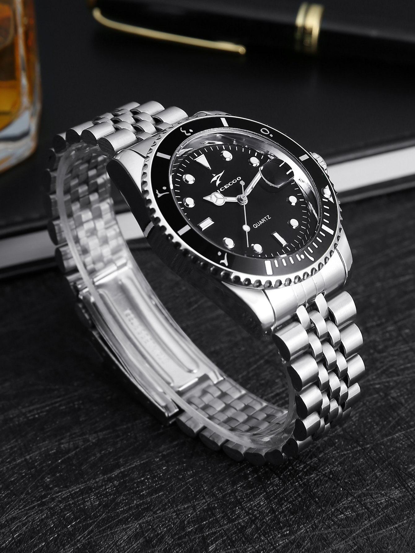RICECGO Men's Steel Strip Quar - Outdoor Sport Smart Watch recension och pris