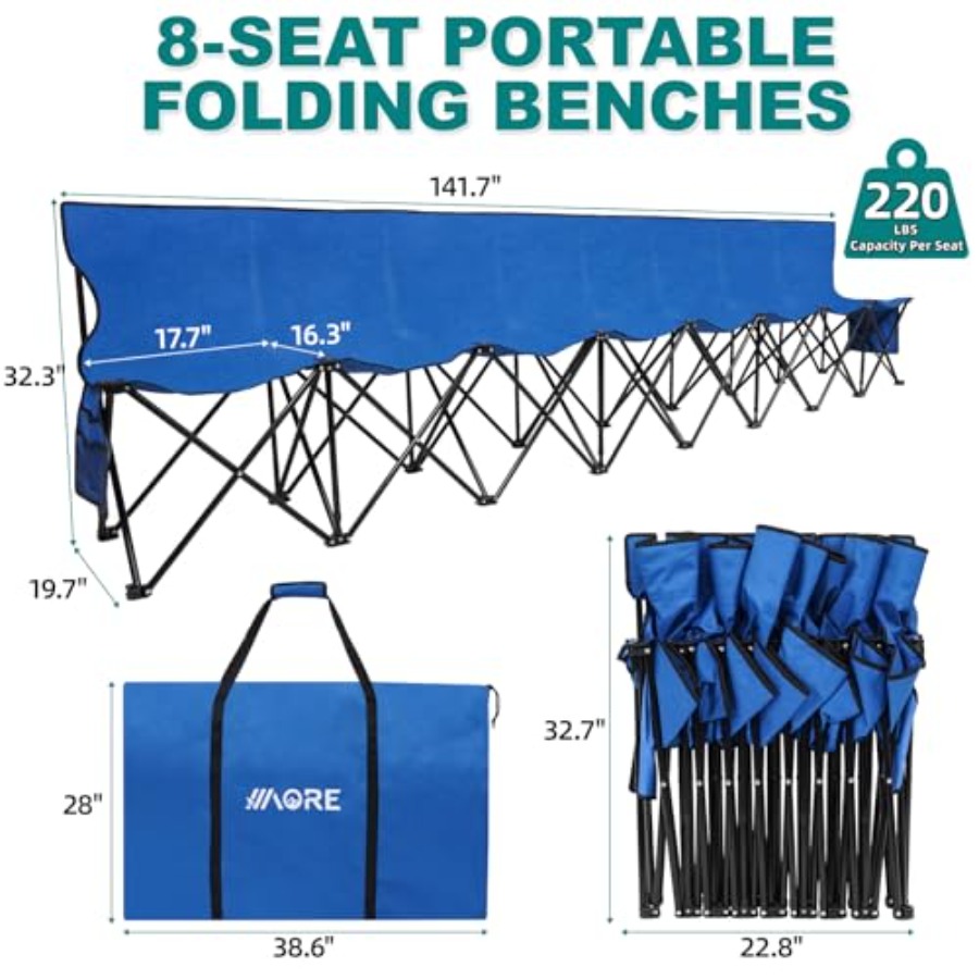 Portable Folding Bench, Foldab - Outdoor Sport Bench recension och pris