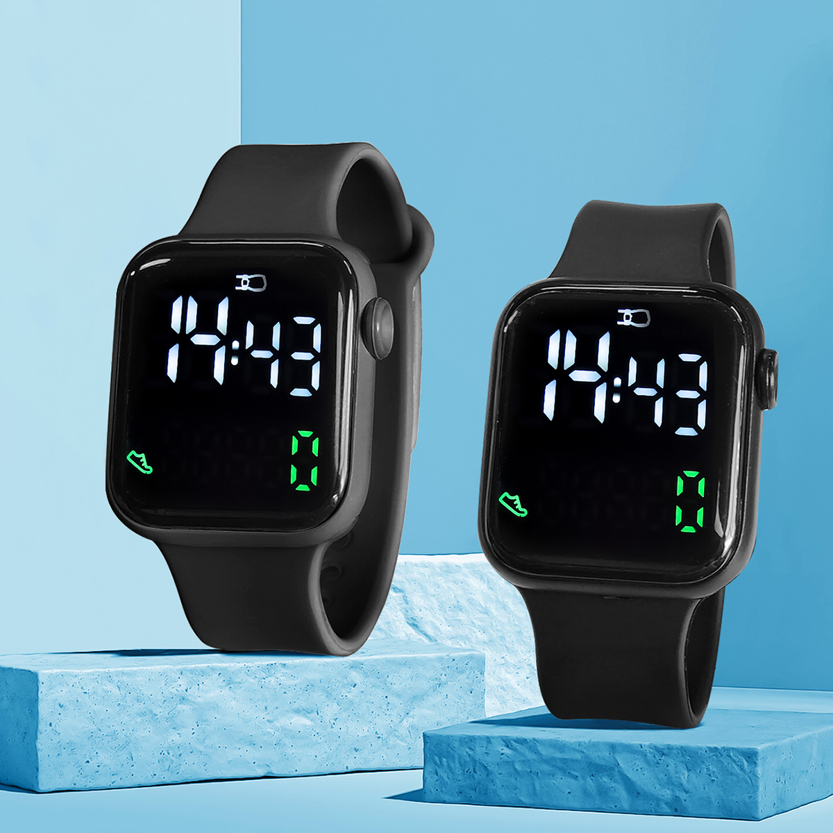 New 2PCS Student Minimalist Sm - Outdoor Sport Smart Watch recension och pris