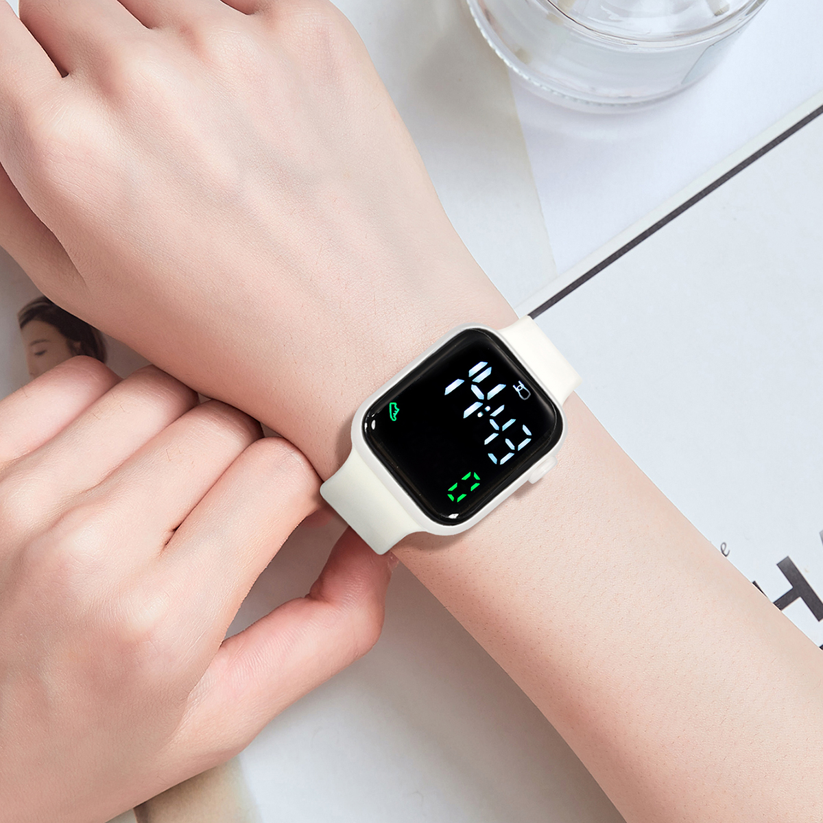 New 2PCS Student Minimalist Sm - Outdoor Sport Smart Watch recension och pris